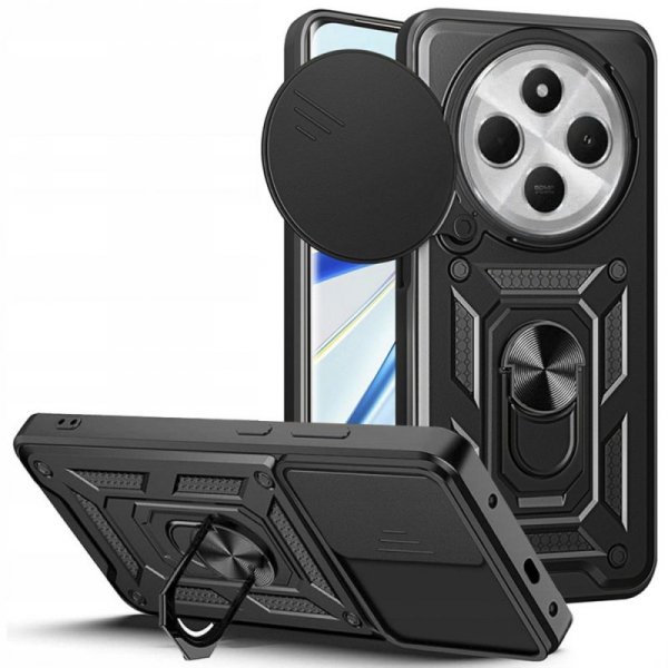 PANCERNE ETUI PLECKI NAKŁADKA CASE TECH-PROTECT  CAMSHIELD PRO XIAOMI REDMI 14C BLACK