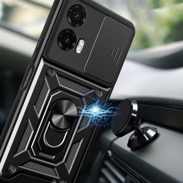 PANCERNE ETUI PLECKI NAKŁADKA CASE TECH-PROTECT  CAMSHIELD PRO MOTOROLA MOTO G35 5G BLACK