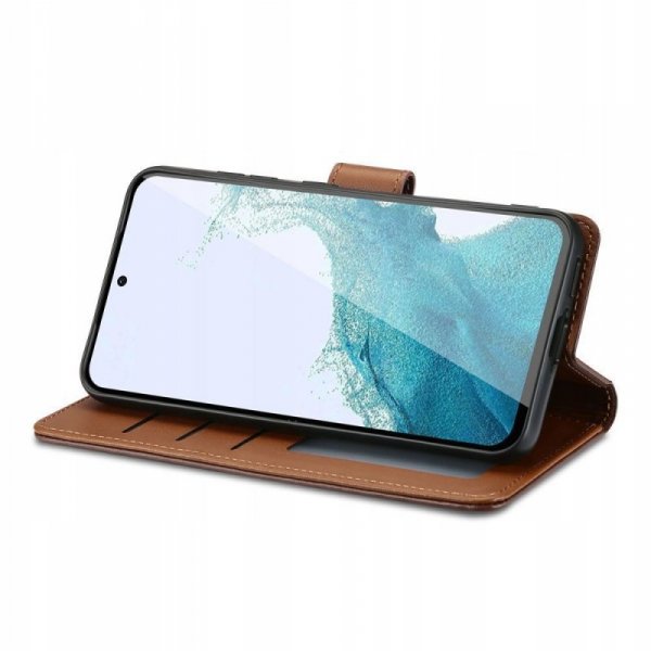OTWIERANE KSIĄŻKOWE ETUI FUTERAŁ TECH-PROTECT  WALLET XIAOMI REDMI 14C / POCO C75 BROWN