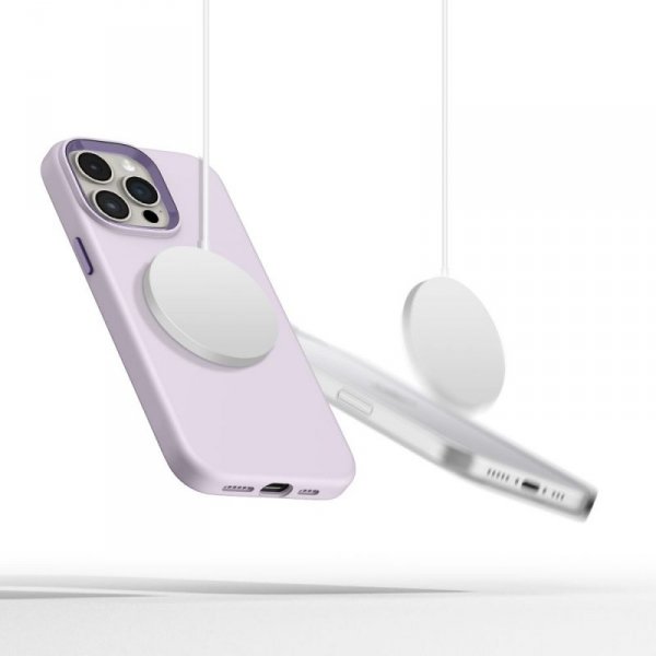 ETUI PLECKI CASE TECH-PROTECT  SILICONE PURE MAGSAFE IPHONE 15 PRO MAX MAUVE