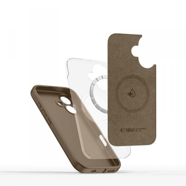 TECH-PROTECT LIQUID SILICONE MAGSAFE IPHONE 16 CHOCOLATE BROWN