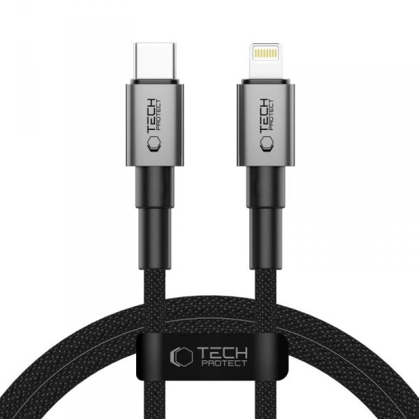 TECH-PROTECT ULTRABOOST DNA LIGHTNING KABEL  PD27W/3A 100CM IRON GREY