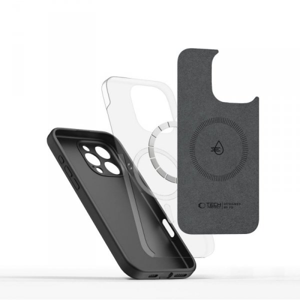 TECH-PROTECT LIQUID SILICONE MAGSAFE IPHONE 16 PRO BLACK