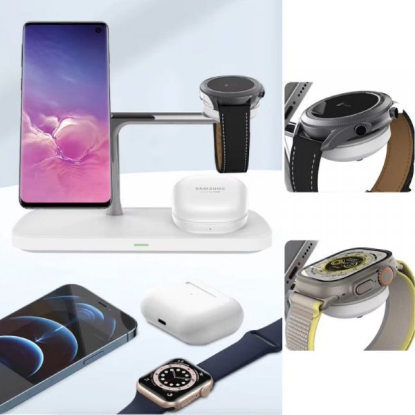TECH-PROTECT QI15W-A45 3IN1 MAGNETIC MAGSAFE WIRELESS CHARGER WHITE