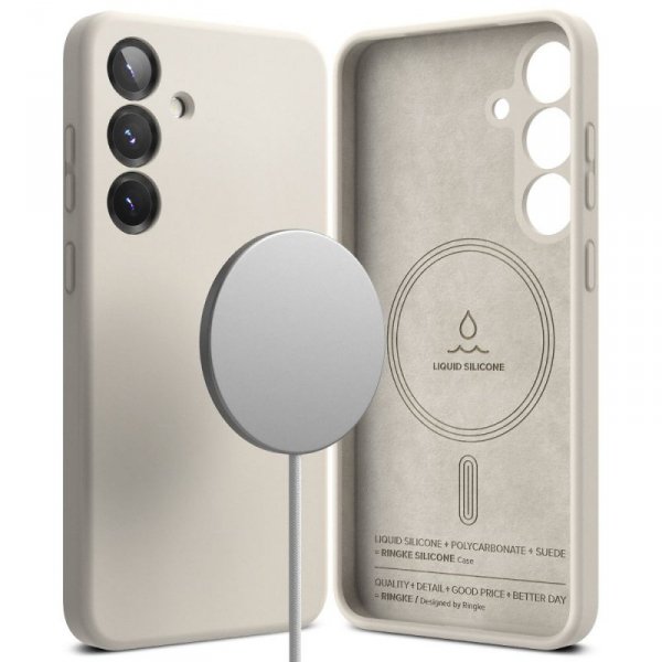 RINGKE SILICONE MAGNETIC MAGSAFE GALAXY S25 STONE