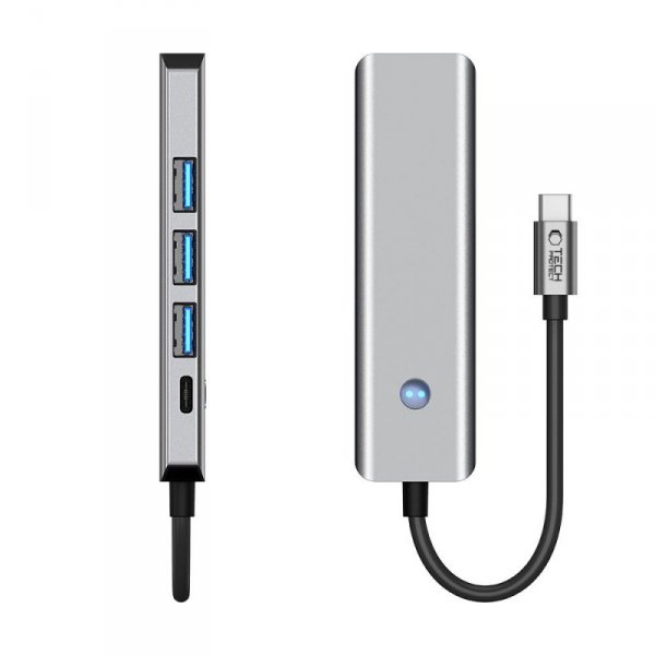 TECH-PROTECT HB01 HUB ADAPTER 5IN1 TYPE-C + USB3.0 + HDMI 4K 60HZ + PD100W SPACE GREY