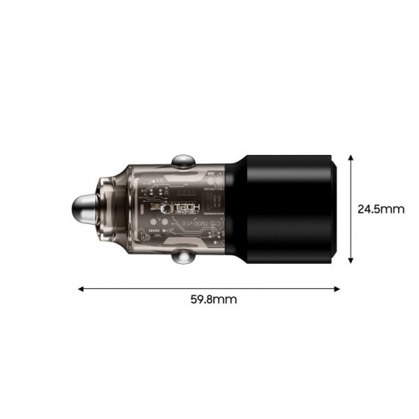 TECH-PROTECT CC03 2-PORT CAR CHARGER PD 95W / QC3.0 BLACK