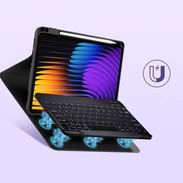 Etui z Klawiaturą Tech-Protect SC Pen do Xiaomi Pad 7 / 7 Pro – Czarne