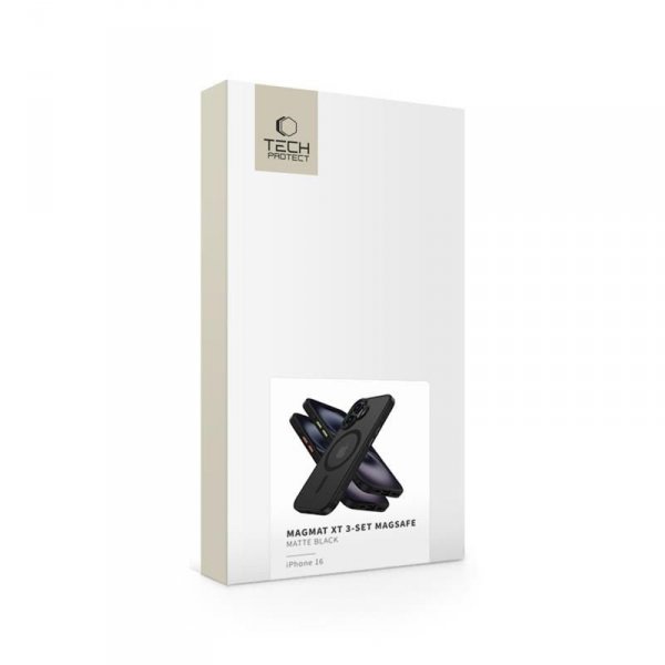TECH-PROTECT MAGMAT XT 3-SET MAGSAFE IPHONE 16 MATTE BLACK