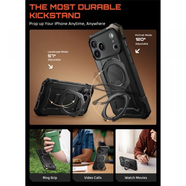 Etui Supcase UB Grip Mag MagSafe iPhone 17 Pro Black