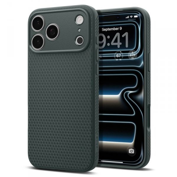 Etui Spigen Liquid Air do iPhone 17 Pro Max – Zielone (Abyss Green)