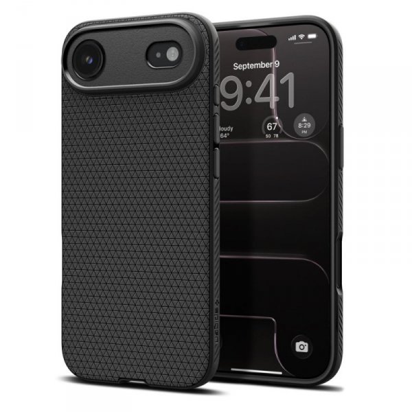Etui Spigen Liquid Air do iPhone Air – Głęboka Matowa Czerń (Matte Black)