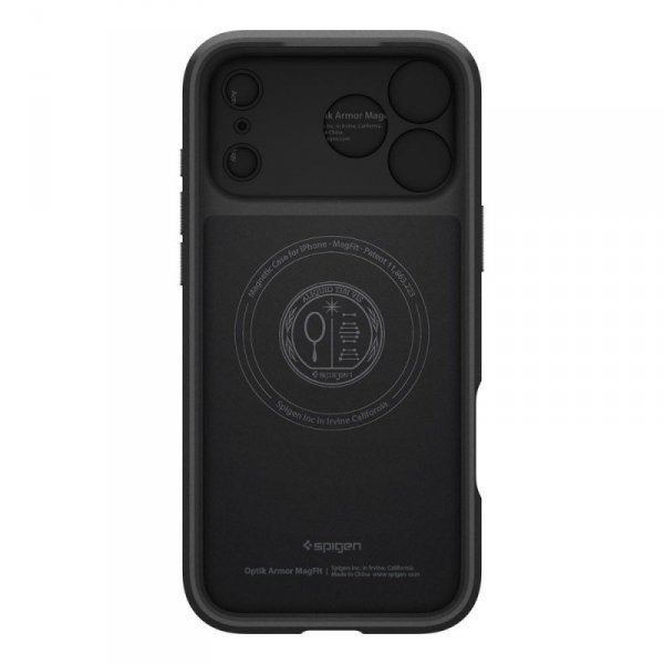 Etui Spigen Optik Armor Mag do iPhone 17 Pro MagSafe z osłoną aparatu – Czarne