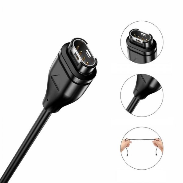 TECH-PROTECT MC04 ULTRABOOST CHARGING TYPE-C CABLE 100CM GARMIN WATCH BLACK