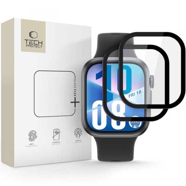 SZKŁO HYBRYDOWE TECH-PROTECT GLASS FLEX+ 2-PACK HUAWEI WATCH FIT 4 BLACK