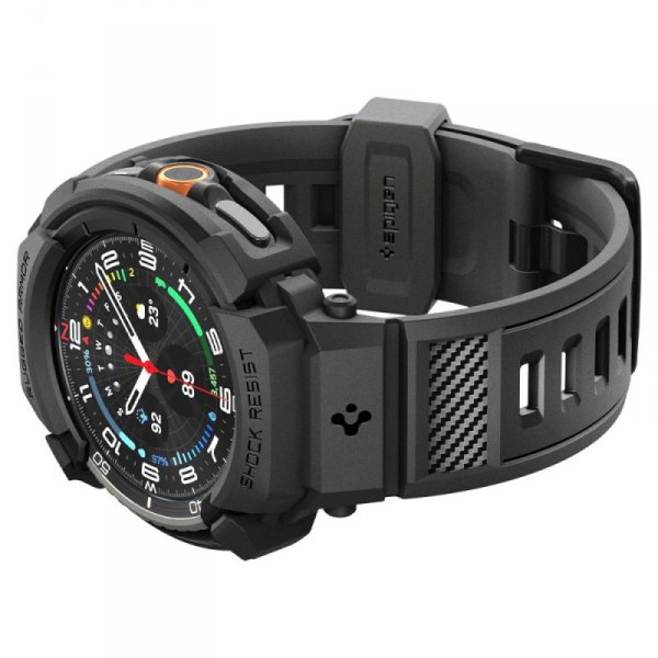 Etui z Paskiem Spigen Rugged Armor Pro do Samsung Galaxy Watch 8 Classic (46mm) – Matowy Czarny