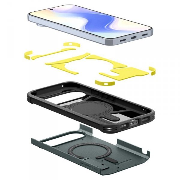 Pancerne Etui Spigen Tough Armor Mag do Google Pixel 10 Pro XL MagSafe – Zielone