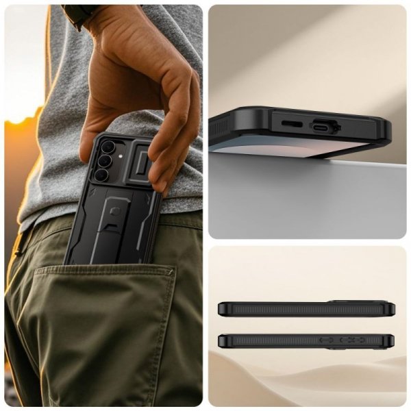 Pancerne Etui Tech-Protect Kevlar Cam+ do Samsung Galaxy S25 FE Black
