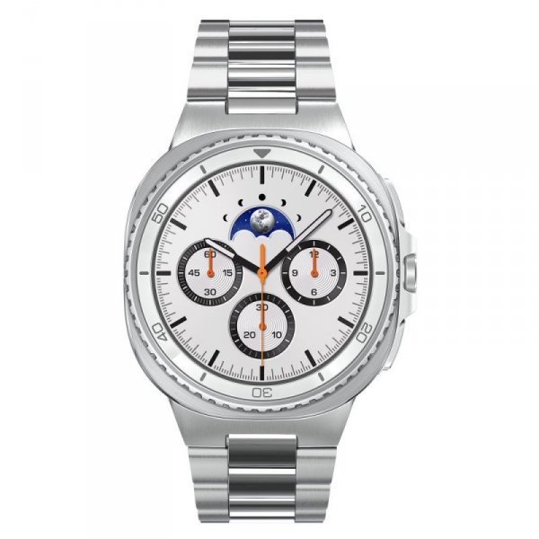 Spigen Modern Fit 316L Bransoleta stalowa Samsung Galaxy Watch 8 / Watch 8 Classic 40mm 44mm 46mm Srebrna