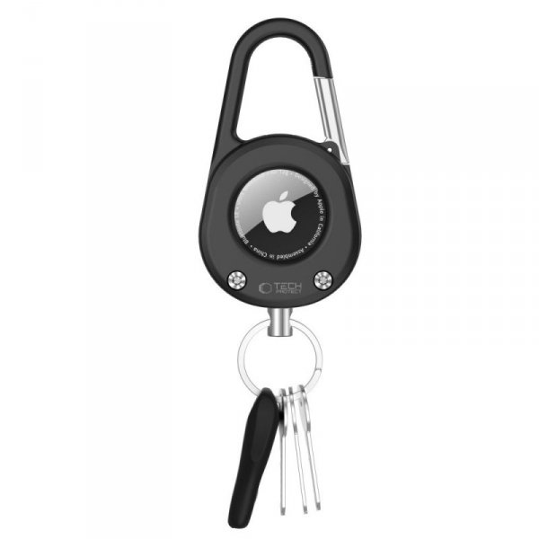 Etui do Apple AirTag 1 / 2 z Karabińczykiem Tech-Protect SlideLock Czarny