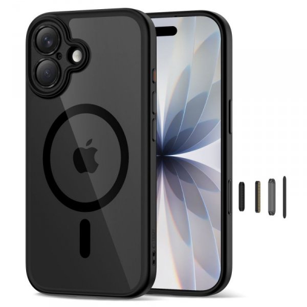 Etui Magnetyczne Tech-Protect MagPeak MagSafe CC do iPhone 17 Black/Clear