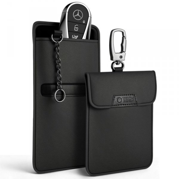 Klatka Faradaya Etui na Kluczyki SamochodoweTech-Protect KLR400 Etui Blokujące Sygnał RFID Keyless Black