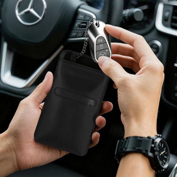 Klatka Faradaya Etui na Kluczyki SamochodoweTech-Protect KLR400 Etui Blokujące Sygnał RFID Keyless Black
