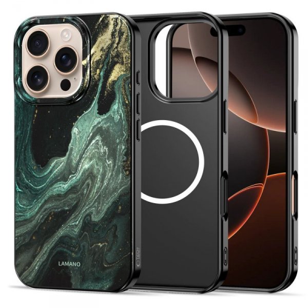 Etui Magnetyczne Tech-Protect Lamano MagSafe do iPhone 16 Pro Max Verde Aura