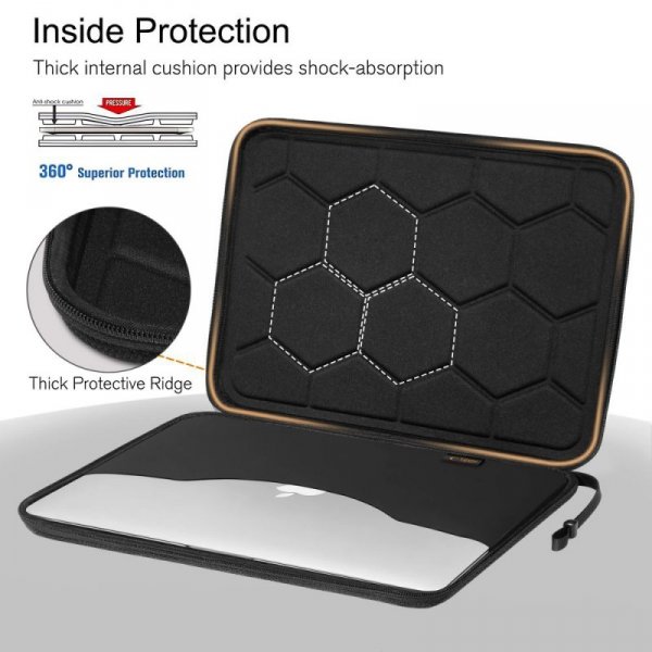 Sztywne Etui Tech-Protect HardPouch do Laptopa 15-16 Cali Black/Orange