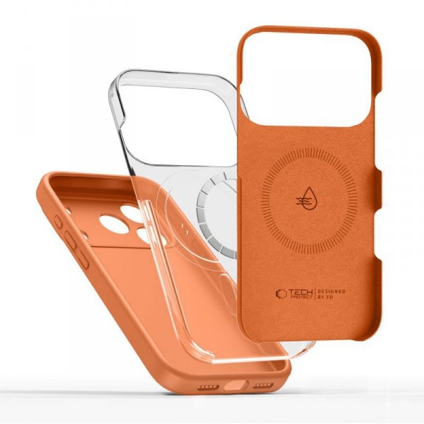 Etui do iPhone 17 Pro Max Tech-Protect BasicMag MagSafe – Matte Cosmic Orange