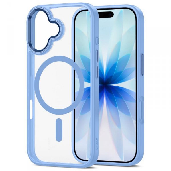 Etui Magnetyczne Tech-Protect MagMat MagSafe do iPhone 17 Mist Blue/Clear