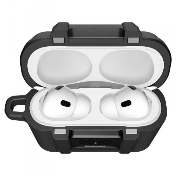 Etui Spigen Lock Fit do Apple AirPods Pro 3 – Matowy Czarny