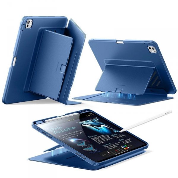 Etui ESR Flip Hybrid iPad Pro 11 2024 2025 5 6 Gen Odpinane Granatowe