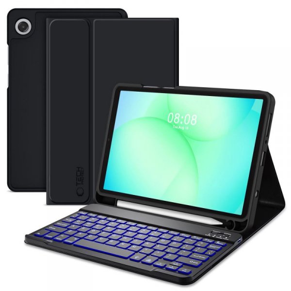 Etui z Klawiaturą i Miejscem na Rysik do Samsung Galaxy Tab A9 8.7 - Tech-Protect - Czarne