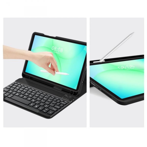 Etui z Klawiaturą i Miejscem na Rysik do Samsung Galaxy Tab A9 8.7 - Tech-Protect - Czarne