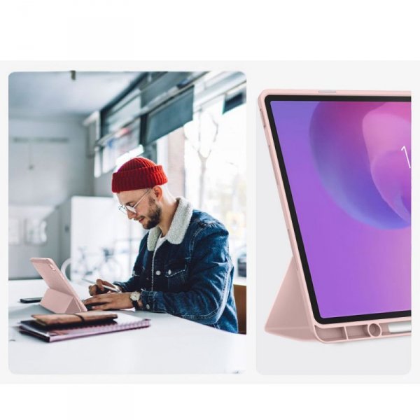 Etui do Lenovo IdeaTab Plus 12.1 TB-361 Case Rysik Różowe Pink