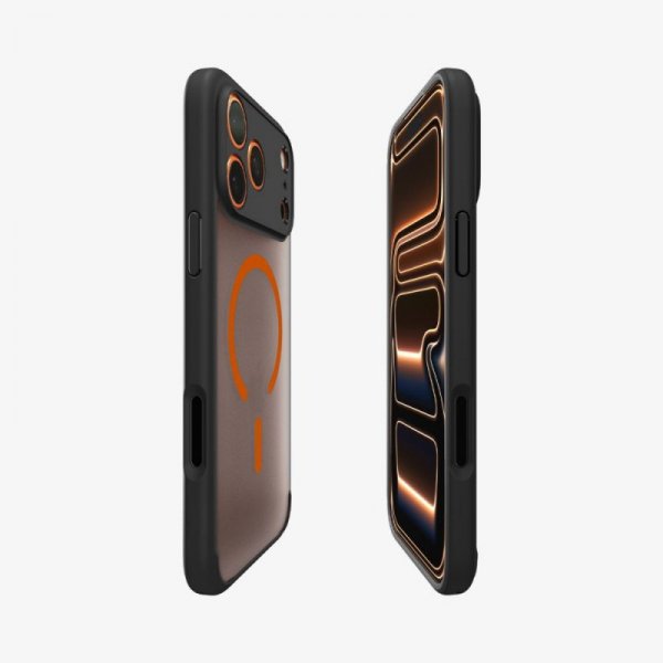 Etui Spigen Ultra Hybrid Mag do iPhone 17 Pro Max MagSafe – Frost Czarno-Pomarańczowe