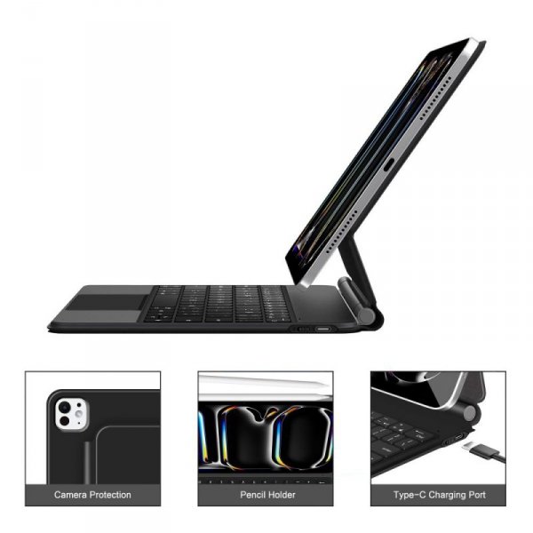 Tech-Protect SmartCase Magnetic + Keyboard iPad Pro 11” 5/6 (2024–2025) Black