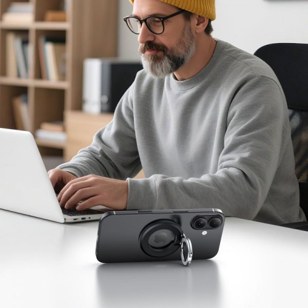 Magnetyczny Pierścień Uchwyt Tech-Protect MMR500 Uchwyt na Palec Podstawka MagSafe Black