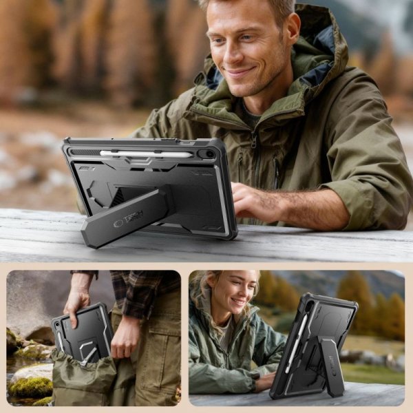 Pancerne Etui do Samsung Galaxy Tab S9 / S10 FE / S10 Lite - Tech-Protect Kevlar Pro - Czarne