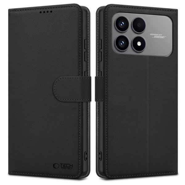 Etui z Klapką Tech-Protect Pokrowiec Portfel Książka Wallet do Xiaomi POCO F8 Pro Czarny