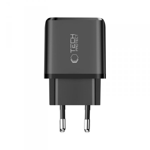 Szybka Ładowarka Sieciowa Tech-Protect NCA45W-GAN 2-Port PD 45W / QC3.0 Black