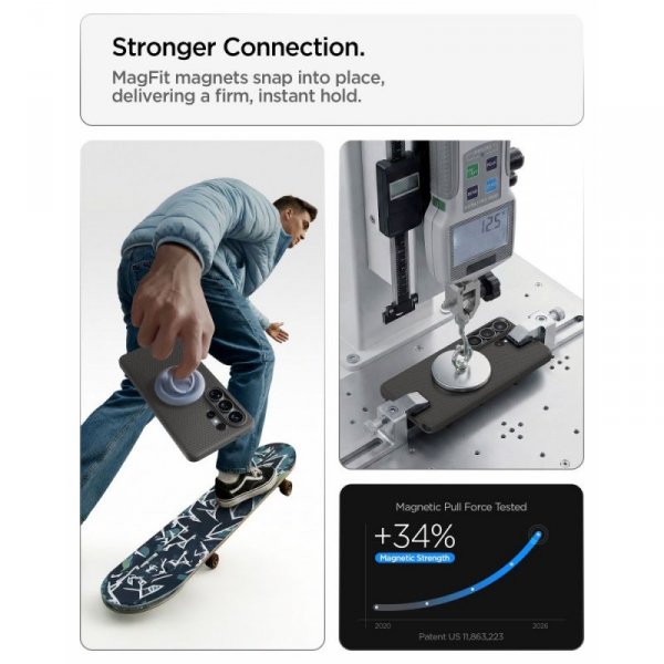 Etui Spigen Liquid Air Mag MagSafe do Samsung Galaxy S26 Ultra Marble Grey (Marmurowy Szary)