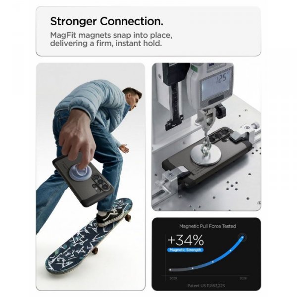 Etui Spigen Tough Armor Mag MagSafe do Samsung Galaxy S26 Ultra Gunmetal (Ciemnoszary / Grafitowy)
