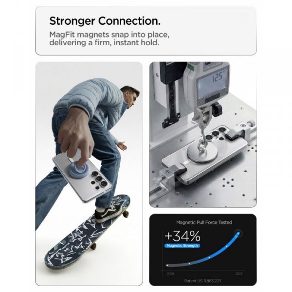 Etui Spigen Ultra Hybrid Mag MagSafe do Samsung Galaxy S26 Ultra Clear/White