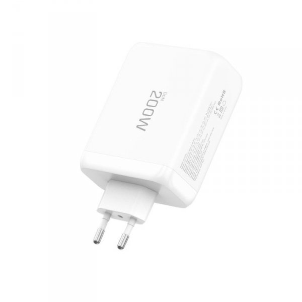 Szybka Ładowarka Sieciowa Tech-Protect NC200W-GaN 4-Port PD 200W QC3.0 White