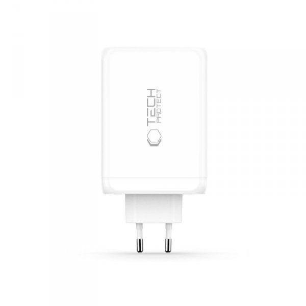 Super Szybka Ładowarka Sieciowa Tech-Protect NC240W-GaN 4-Port PD 240W QC3.0 White