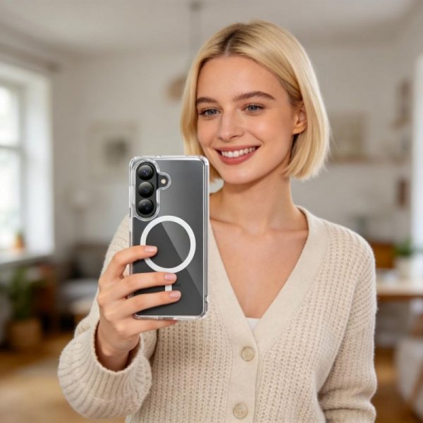 Wzmocnione etui przezroczyste MagSafe do Samsung Galaxy S26 – Tech-Protect FlexAir Hybrid