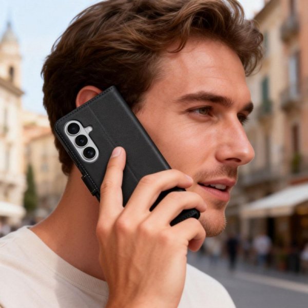 Etui z klapką do Samsung Galaxy S26 – Tech-Protect Wallet – Czarny Portfel