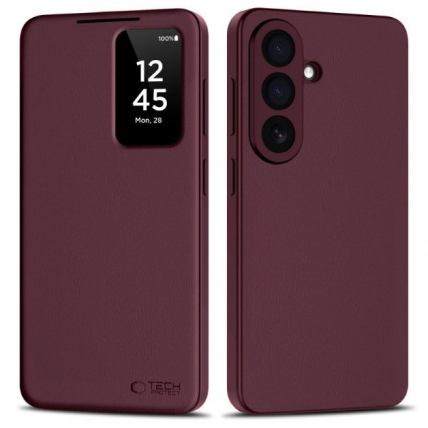 Etui z klapką do Samsung Galaxy S26 Plus Portfel Mulberry Ciemnofioletowe